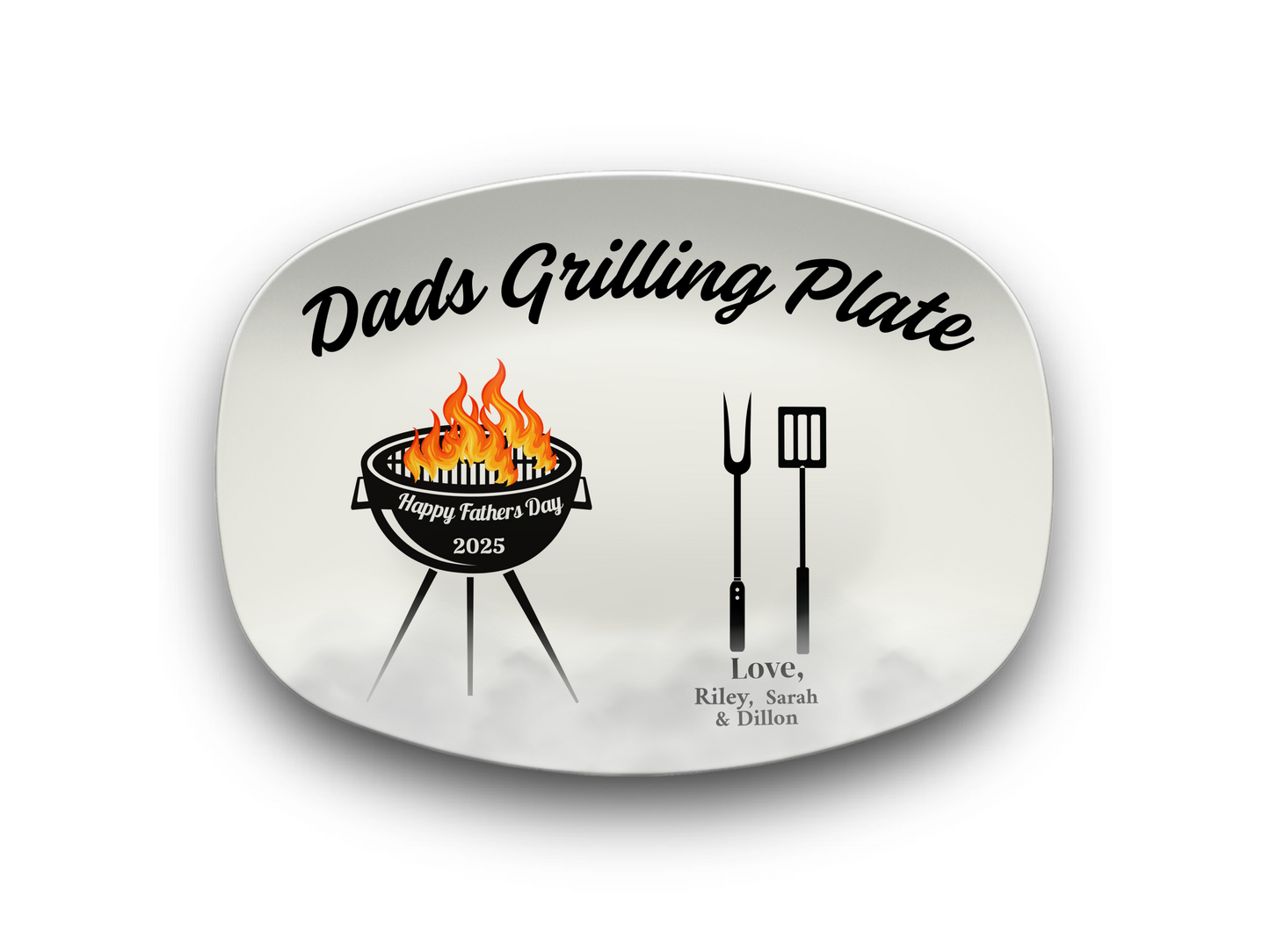 Personalized Daddy's Grilling Plate |Fathers Day Gift From Kids|Grill Gifts|
