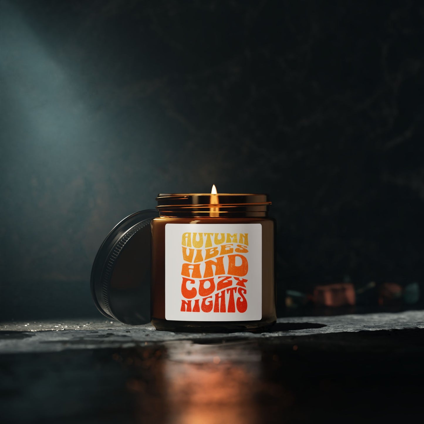 Scented Soy Candle (Multi-Size, Amber Jar)