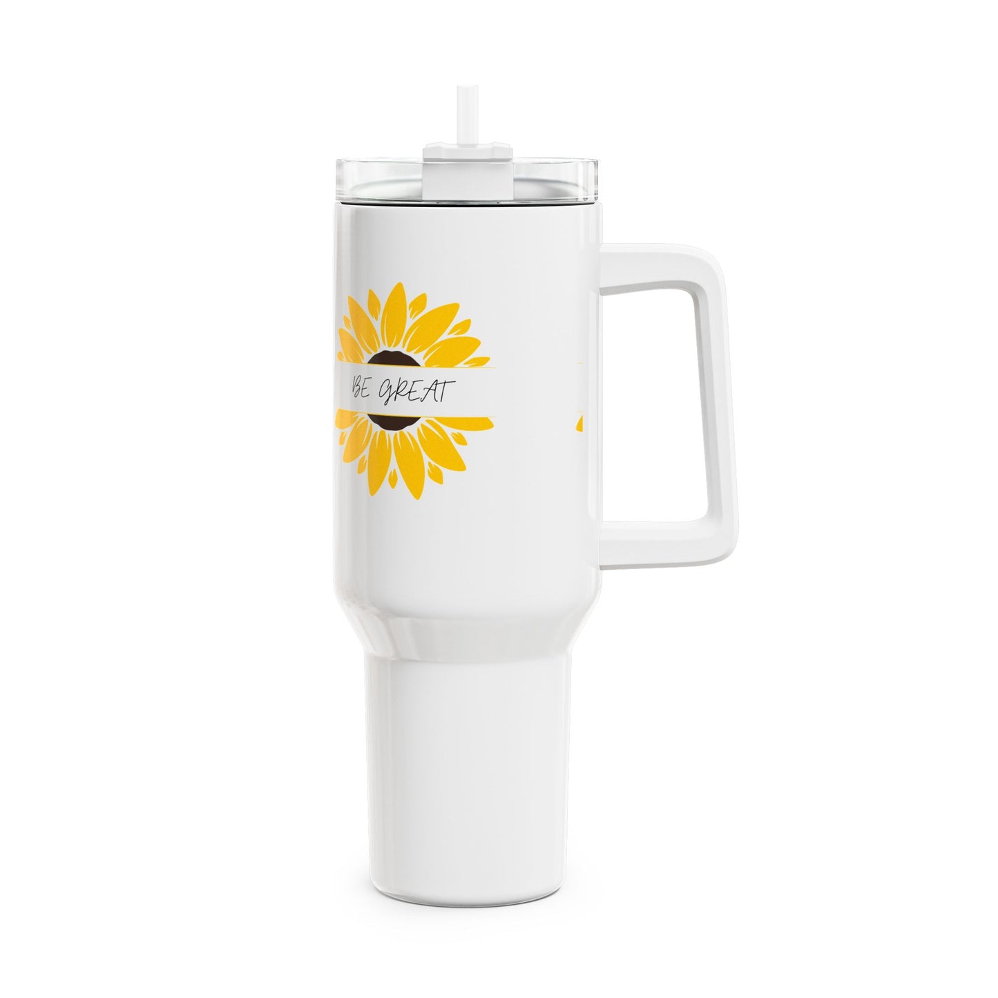 40oz Sunflower Tumbler - Be Great Motivational Cup