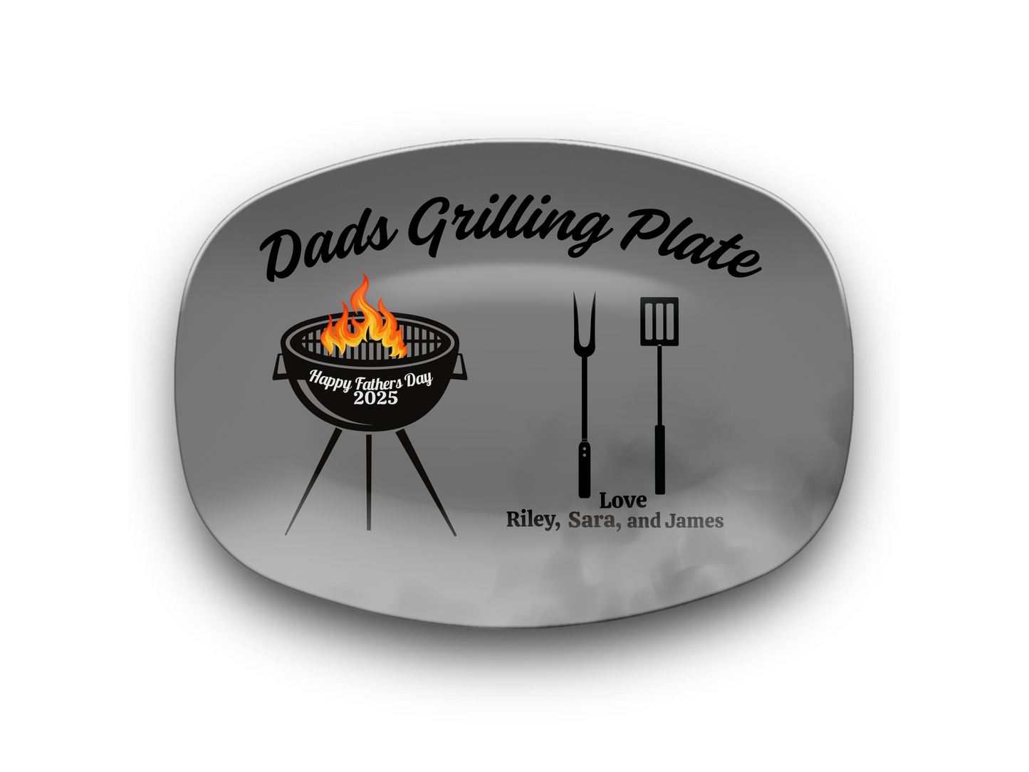 Personalized Daddy's Grilling Plate |Fathers Day Gift From Kids|Grill Gifts|