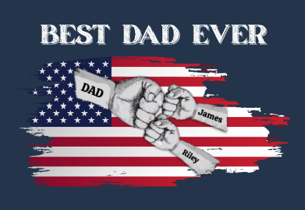 "Best Dad Ever Fist- Bump Canvas"|Personalized wall art. 🔥 Limited Father’s Day Sale – 30 % OFF + FREE US Shipping