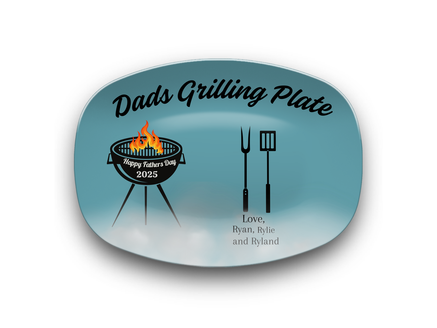 Personalized Daddy's Grilling Plate |Fathers Day Gift From Kids|Grill Gifts|