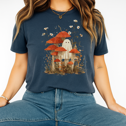 Cottagecore Ghost & Amanita Mushroom – Bella+Canvas® Unisex Jersey