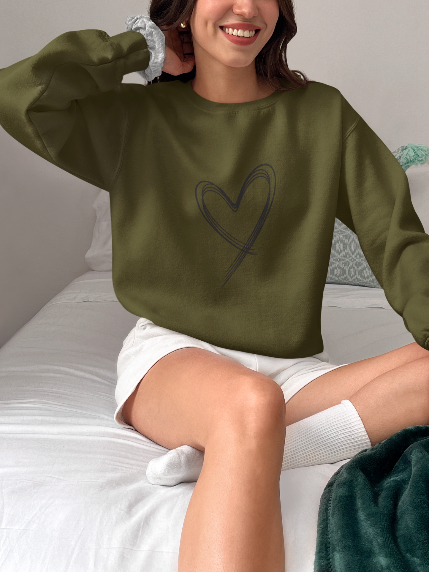 Heart Shaped Heavy Blend™ Crewneck Sweatshirt