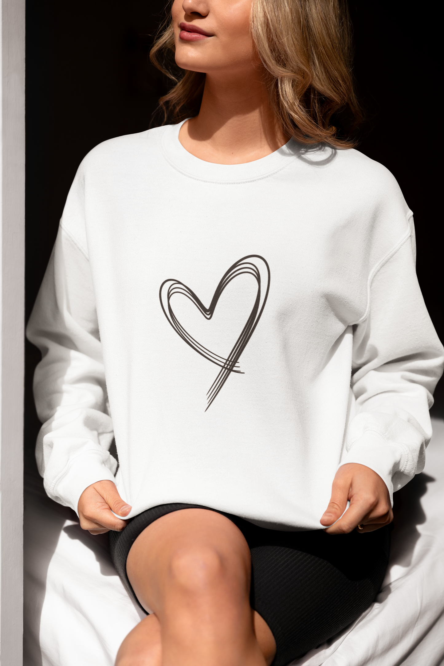 Heart Shaped Heavy Blend™ Crewneck Sweatshirt