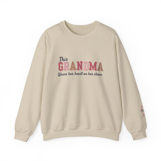 Personalized Grandma Sweatshirt -Names on sleeve