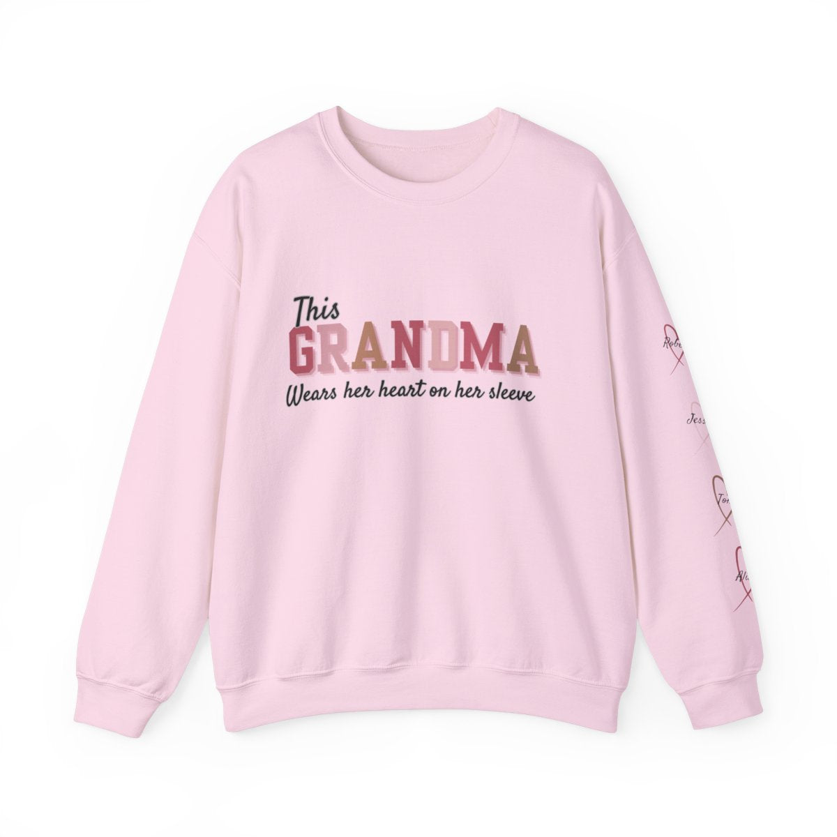 Personalized Grandma Sweatshirt -Names on sleeve