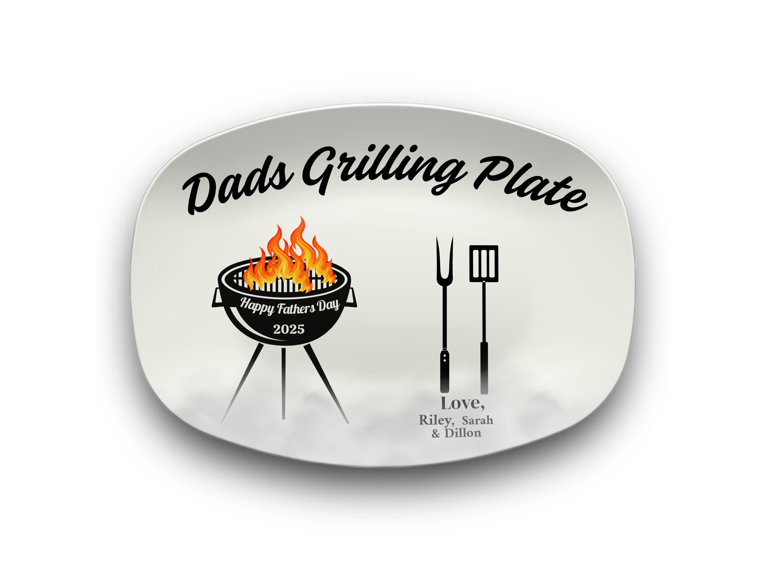 Personalized Daddy's Grilling  Plate |Fathers Day Gift From Kids|Grill Gifts|