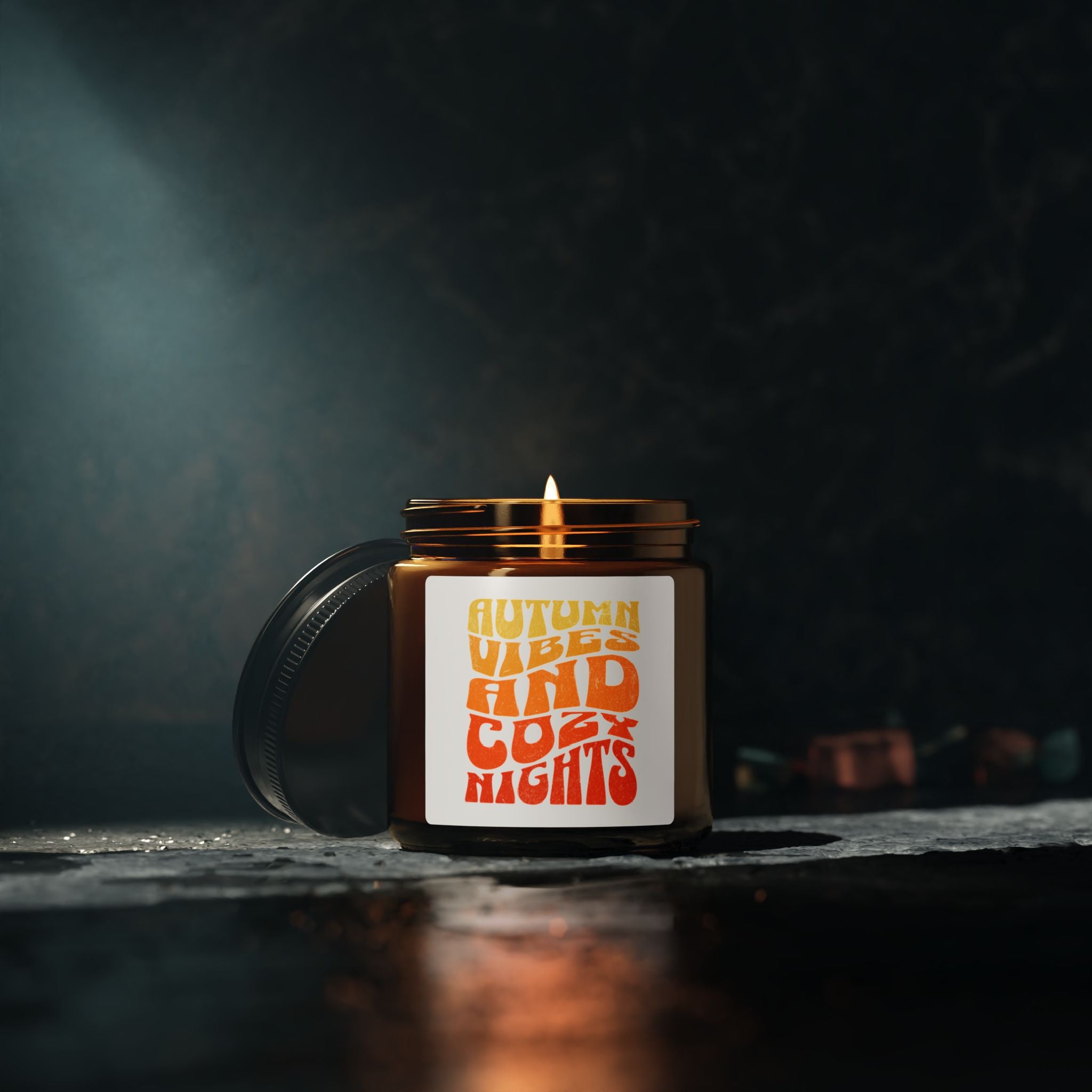 Scented Soy Candle (Multi-Size, Amber Jar)