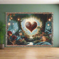 Heart Woven Blanket - Enchanted Garden Design