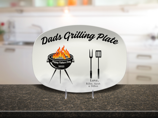 Personalized Daddy's Grilling  Plate |Fathers Day Gift From Kids|Grill Gifts|