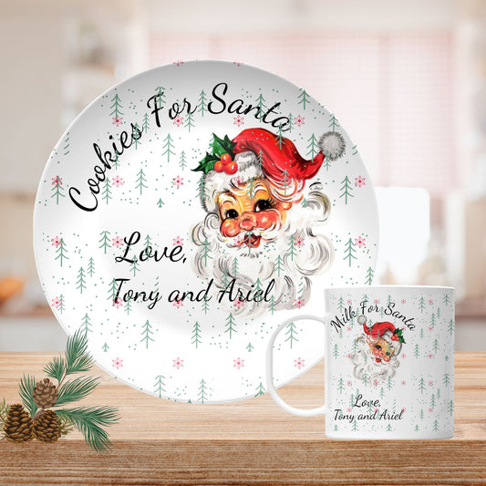 Personalized Cookies For Santa Holiday Plate