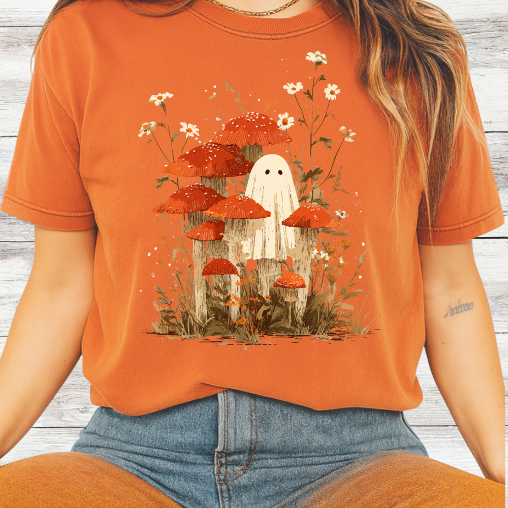 Cottagecore Ghost & Amanita Mushroom – Bella+Canvas® Unisex Jersey