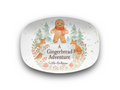 Personalized Gingerbread Platter & Plate, Christmas Serving Tray, Woodland Animals Cookie Dish, Holiday Gift for Families