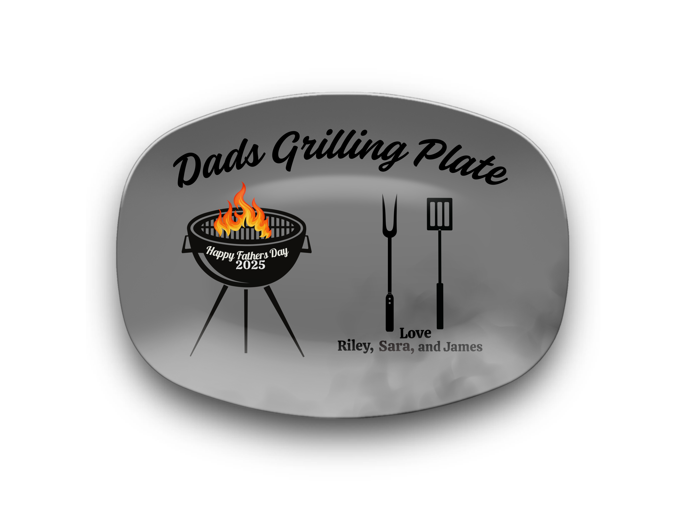 Personalized Daddy's Grilling  Plate |Fathers Day Gift From Kids|Grill Gifts|