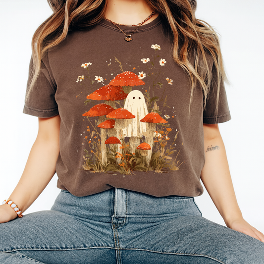 Cottagecore Ghost & Amanita Mushroom – Bella+Canvas® Unisex Jersey