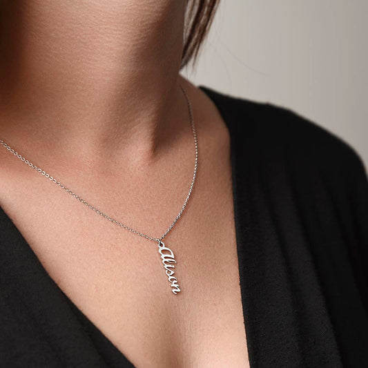 Vertical Name Necklace (Personalization)