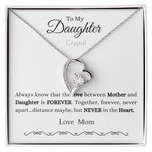 To My Daughter Forever Love Necklace ( Personalization option available)