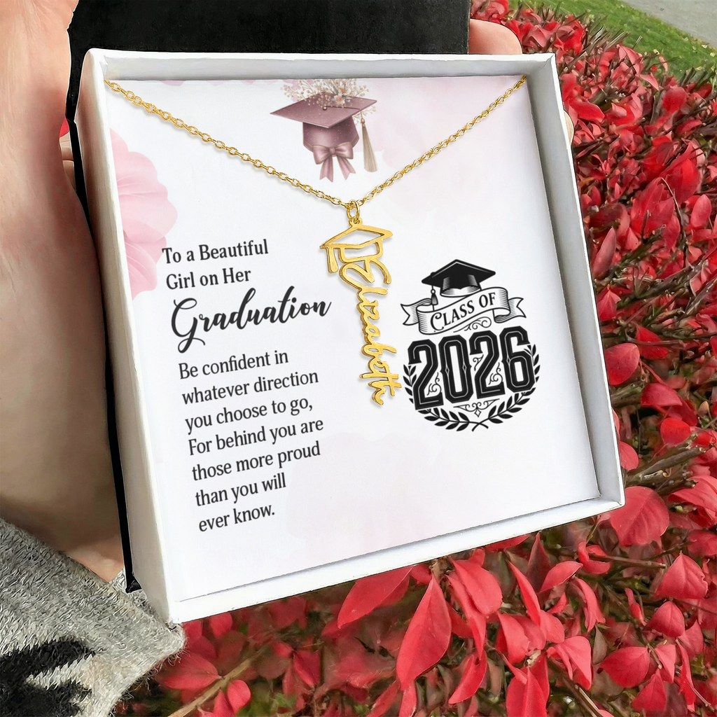 To a Beautiful Girl on Her Graduation Card, Class of 2026 Graduation Greeting Card, Proud Message Card for Daughter Granddaughter Niece, Pink Floral Cap