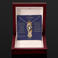 Personalized To My Daughter Lion Necklace | Custom Name Father Daughter Gift | Interlocking Hearts from Dad