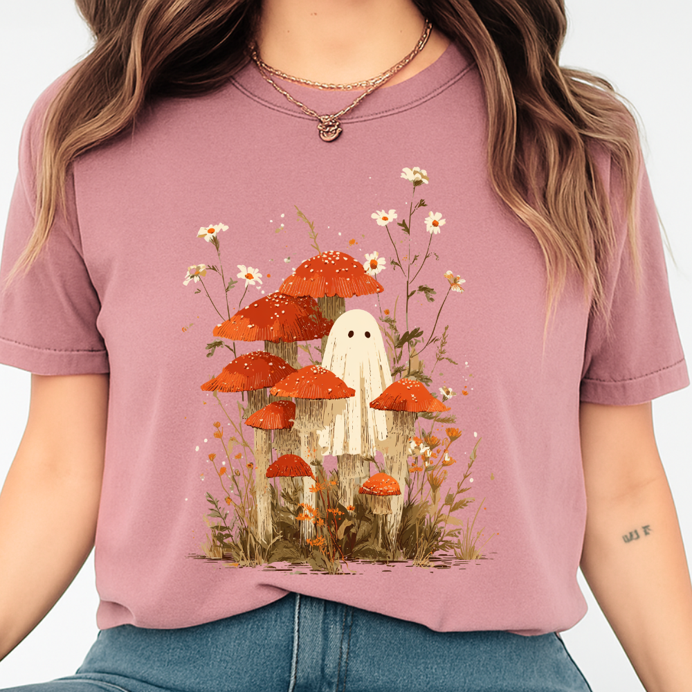 Cottagecore Ghost & Amanita Mushroom – Bella+Canvas® Unisex Jersey