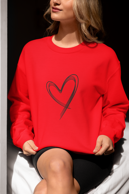 Heart Shaped Heavy Blend™ Crewneck Sweatshirt