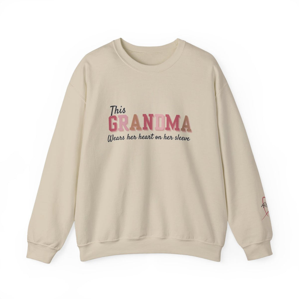 Personalized Grandma Sweatshirt -Names on sleeve